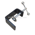 Black Powder Coating Office Desk Partition C Clamp